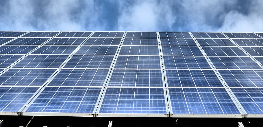 Solar panels on rooftop